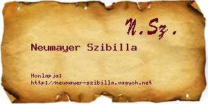 Neumayer Szibilla névjegykártya
